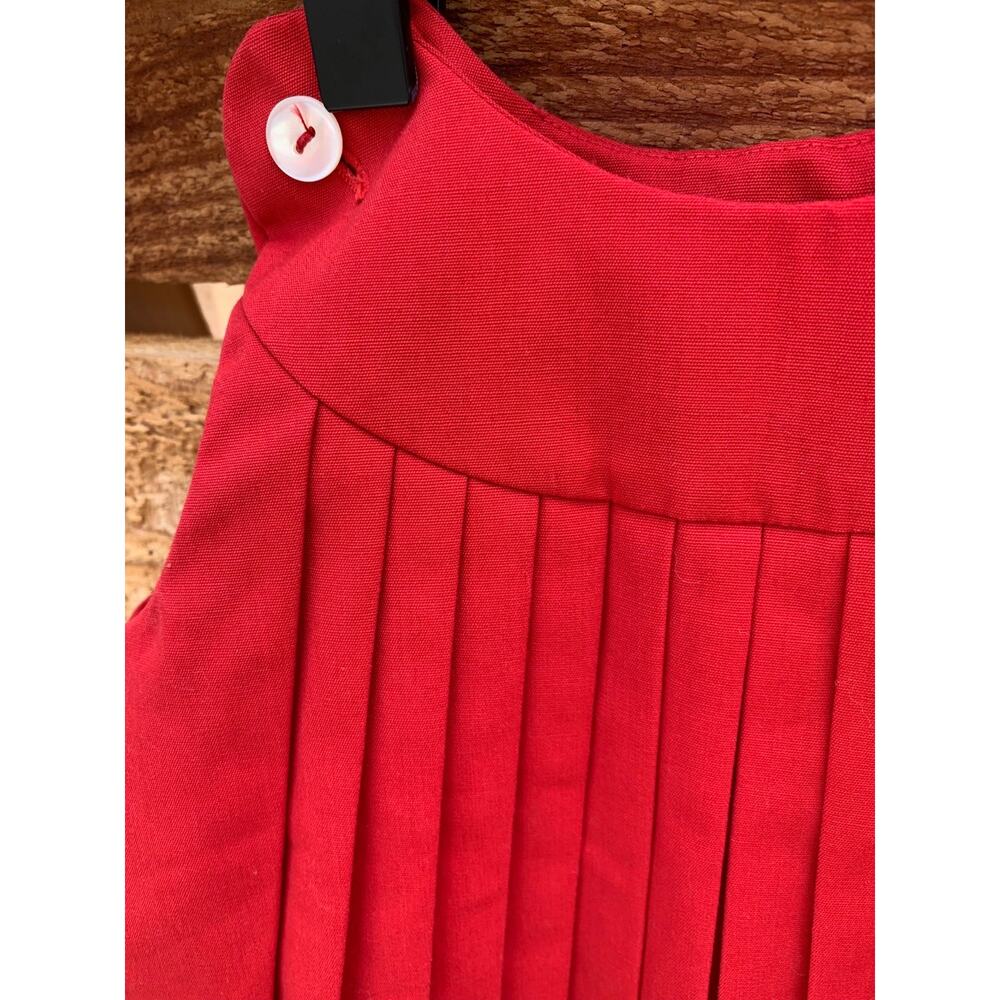 PERFECT Vintage "Gay Sprite" stiff-ish red pleated dress. Holds‎ its shape. - Picture 2 of 4